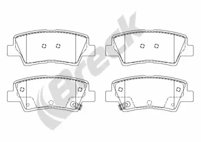 Комплект тормозных колодок, дисковый тормоз BRECK купить